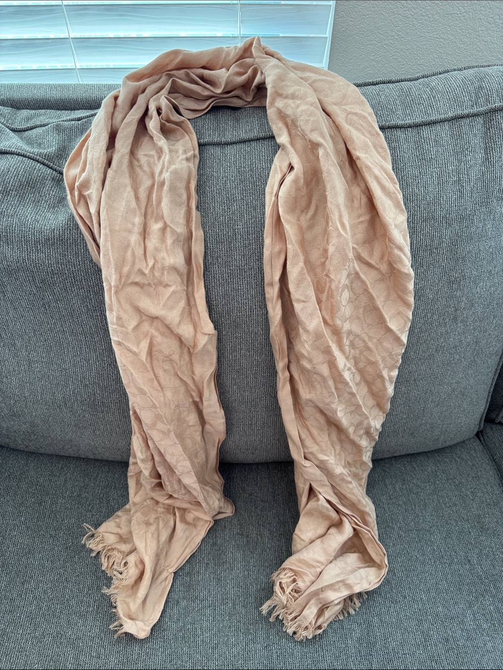 Coach Blush Women's Scarf - Soft Fringe Fashion Accessory